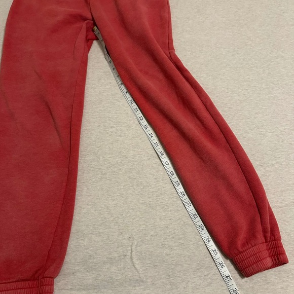 PINK Victoria's Secret Womens XS Faded Red Jogger Sweatpants High Rise Relaxed - Picture 4 of 8